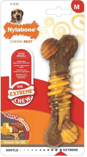 Παιχνίδι Σκύλου Nylabone Extreme Chew Texture Bone Stek & Cheese Medium