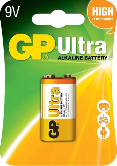GP Batteries Ultra Αλκαλική Μπαταρία 9V 1τμχ