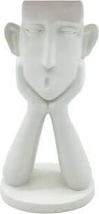 Διακοσμητικό Βάζο InTheBox Romance 1 Πολυρητίνης 12.8x8.8x25.8cm Λευκό