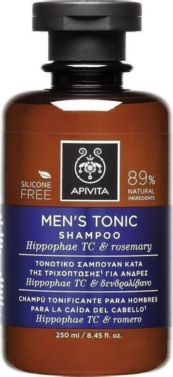 Σαμπουάν Apivita Men's Tonic Hippophae TC & Rosemary κατά της Τριχόπτωσης για Όλους τους Τύπους Μαλλιών 250ml