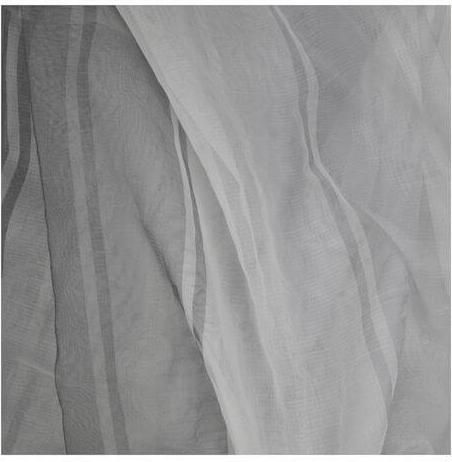 Κουρτίνα Saray Home KE 1979 με Τρέσα Έτοιμη Ραμμένη Τύπου Γάζα Ριγέ 300x300cm Λευκό-Γκρι