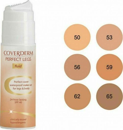 Foundation Coverderm Αδιάβροχο Για Πόδια και Σώμα Spf40 No.50 75ml