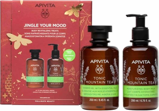 Apivita Jingle Your Mood Σετ Περιποίησης για Καθαρισμό Σώματος & Ενυδάτωση 2τμχ