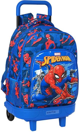 Σχολική Τσάντα Πλάτης Δημοτικού Safta Spider-Man "Great Power" Μπλε