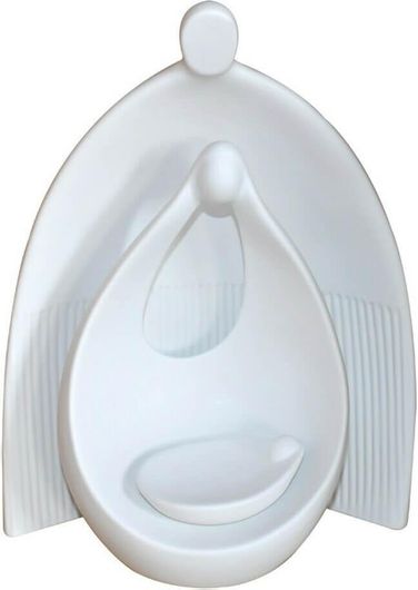 Φάτνη Manger Κεραμική 24x31cm Λευκό Ματ