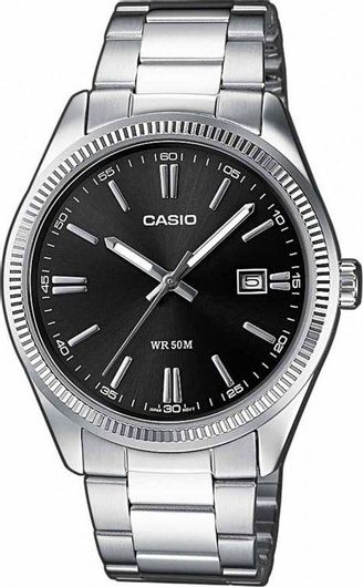 Αντρικό Ρολόι Casio MTP-1302PD-1A1VEF με Μεταλλικό Μπρασελέ 37mm Ασημί