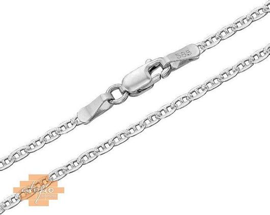 Αλυσίδα Λαιμού Atofio ALL37 από Λευκόχρυσο 14Κ 50cm