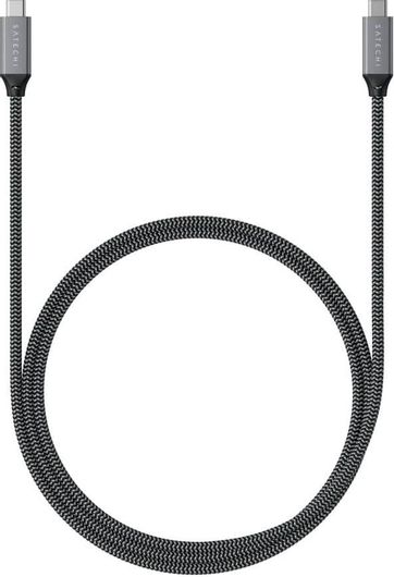 Καλώδιο Satechi ST-U4C80M Braided USB 4 USB-C male σε USB-C male 0.8m Γκρι