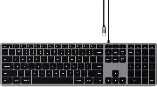 Satechi Slim W3 Wired Πληκτρολόγιο Αγγλικό US Γκρι