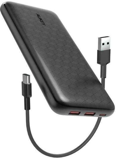 Aukey PB-N93 Power Bank 20000mAh με 2 Θύρες USB-A & Θύρα USB-C Μαύρο