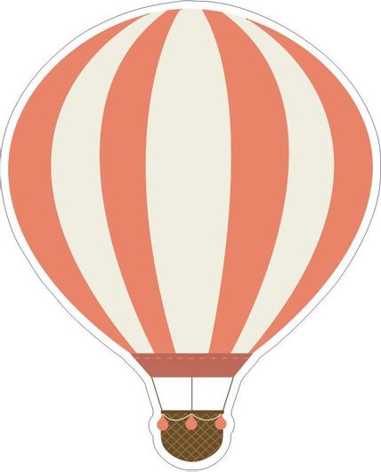 PVC Forex Σχέδιο Αερόστατο 24x30cm Πολύχρωμο