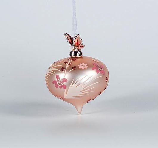 Χριστουγεννιάτικη Μπάλα Eurolamp 600-44875 Γυάλινο Ροζ