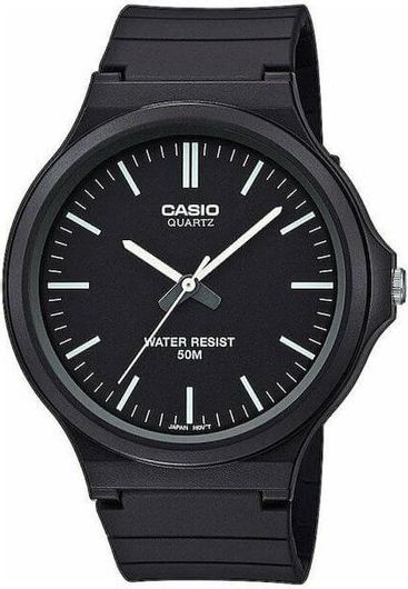 Ανδρικό Ρολόι Casio MW-240-1EVEF με Λουράκι Καουτσούκ Μαύρο