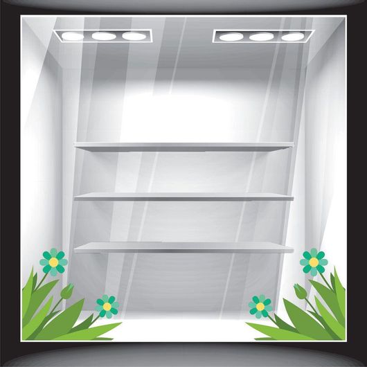 Αυτοκόλλητο Βιτρίνας SPR 10018 Ανοιξιάτικο 90x30cm Πολύχρωμο