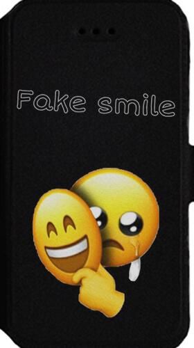 Θήκη Κινητού Book Cover για Samsung Galaxy J1 2015 J100 Δερματίνη Fake Smile Black
