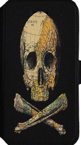 Θήκη Κινητού Book Cover για Samsung Galaxy J4 Plus Δερματίνη Skull in Map Black