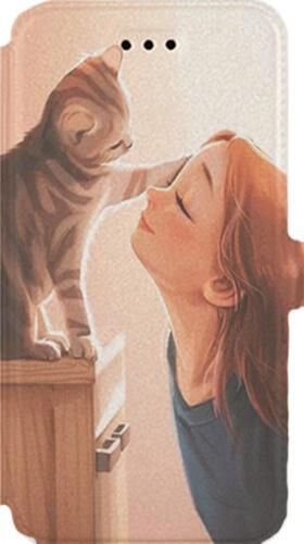 Θήκη Κινητού Book Cover για Samsung Galaxy M11 Δερματίνη Cat caresses Girl