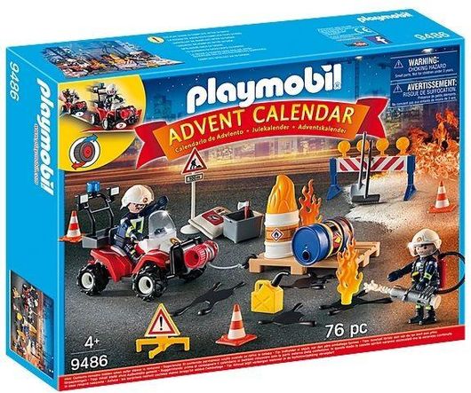 Playmobil Χριστουγεννιάτικο Ημερολόγιο Επιχείρηση Πυρόσβεσης Εργοταξίου 9486 για 4+ Ετών
