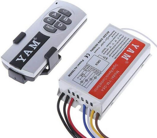 Τηλεχειρισμός Ηλεκτρικών Συσκευών & Φωτισμού Ym-084 4 Καναλιών