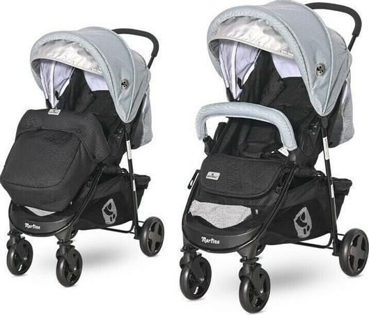 Καρότσι Μωρού Lorelli Martina Κλασικό Γκρι Μαύρο