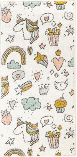 Χαλί Ezzo Tiny Sweety A878AJ8 Μηχανής 60x130cm Πολύχρωμο
