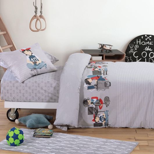 Σετ Παιδικά Σεντόνια Nef-Nef Busy Day Μονά Βαμβακερά 170x260cm 3τμχ