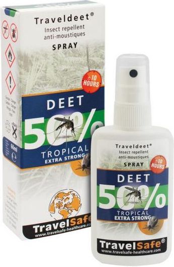 Εντομοαπωθητική Λοσιόν Travelsafe Travel Deet 50% σε Spray 2x60ml