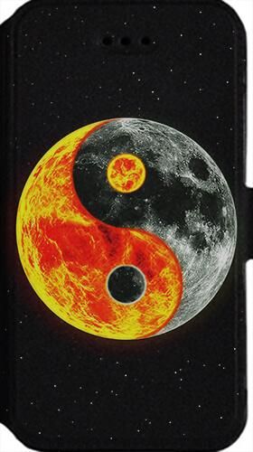 Θήκη Κινητού Book Cover για Huawei Y6 II 2016 Δερματίνη Yin and Yang Black