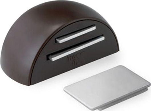 Στοπ Πόρτας Αυτοκόλλητο Μαγνητικό 26x52x38mm Καφέ 2034-4