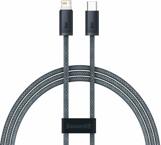 Καλώδιο Baseus iPhone Braided USB 2.0 USB-C male - Lightning 1m CALD000016 Γκρι