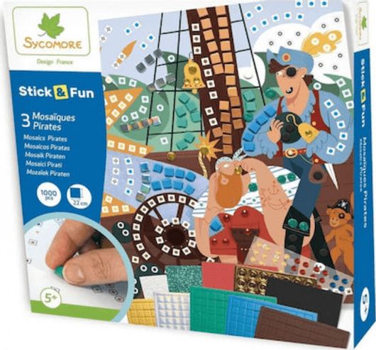 Κατασκευή Με Ψηφίδες Ψηφιδωτό Πειρατικό Καράβι & Πειρατές Sycomore για 6+ Ετών