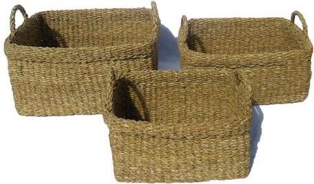 Σετ Διακοσμητικά Καλάθια InTheBox Seagrass 011727 Ψάθινα 3τμχ
