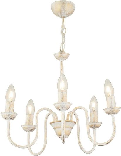 Πολυέλαιος ArteLibre Barc 14780164 5xE14 με Κεράκια Λευκός