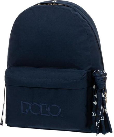Σχολική Τσάντα Πλάτης Γυμνασίου / Λυκείου Polo Original Scarf Μπλε