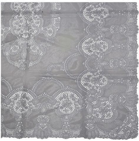 Τραπεζομάντηλο Espiel Vinyl 135x135cm Πλαστικό Ανοιχτό Γκρι