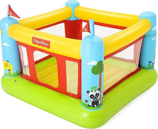 Φουσκωτός Παιδότοπος Bestway 93553 Fisher Price Τραμπολίνο για 3+ Ετών