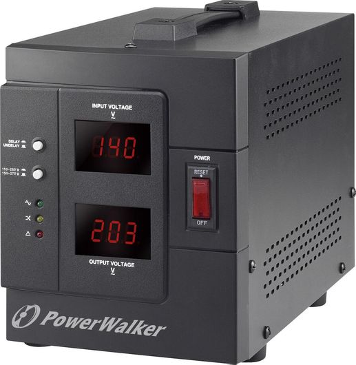 Σταθεροποιητής Τάσης Powerwalker AVR 1500 SIV 1500VA με 2 Πρίζες Ρεύματος