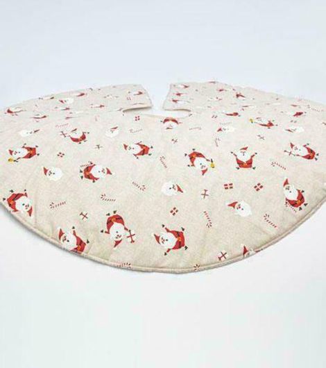 Χριστουγεννιάτικη Ποδιά Δέντρου Eurolamp 600-43277 Υφασμάτινη Μπεζ