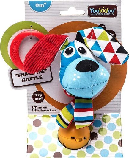 Κουδουνίστρα Yookidoo Σκυλάκι YOO40134 με Δόνηση & Ήχο για 0+ Μηνών