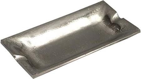 Σταχτοδοχείο Τσιγάρου InTheBox Flat Μεταλλικό 15x7cm Ασημί