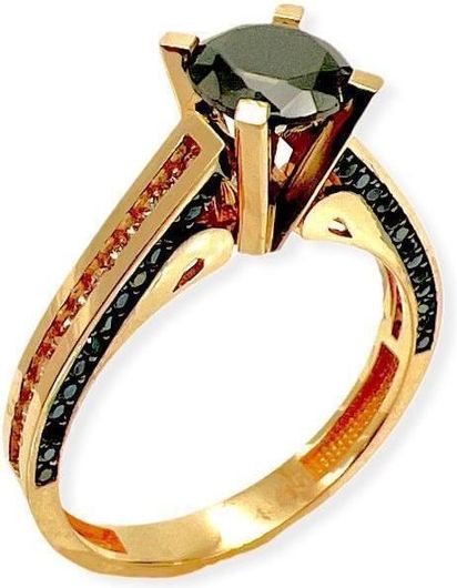 Μονόπετρο RN1437_KAR Από Ροζ Χρυσό 14Κ Νο14 Με Ζιργκόν