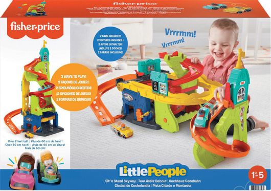 Βρεφικό Παιχνίδι Fisher Price HBD77 Little People Wheelies Sit 'n' Stand Skyway για 18+ Μηνών