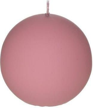 Διακοσμητικό Κερί Παραφίνης Inart Μπάλα 8x8x8cm Ροζ