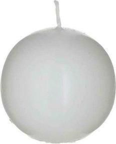 Διακοσμητικό Κερί Παραφίνης Inart Μπάλα 6x6x6cm Γκρι