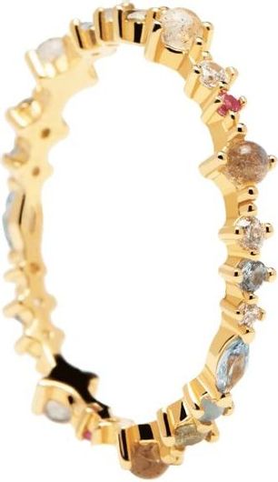 Δαχτυλίδι P D Paola AN01-191-14 από Ασήμι 925 Επιχρυσωμένο με Ζιργκόν