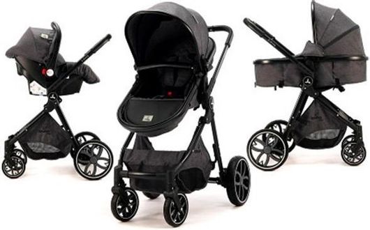 Πολυκαρότσι Μωρού Asalvo Sidney για Νεογέννητα Γκρι