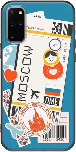 Θήκη Κινητού Back Cover για Samsung Galaxy S20 Plus - Black TPU - Ticket To Moscow