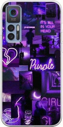 Θήκη Κινητού Back Cover για TCL 30 / 30 5G / 30+ - Flexible TPU - Aesthetic Purple