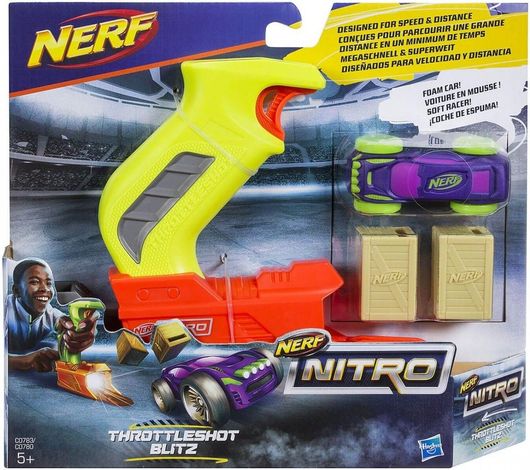 Nerf Hasbro Nitro Throttleshot Blitz Green Blaster Αυτοκινητάκι Με Εκτοξευτή για 5+ Ετών