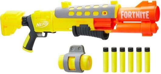 Nerf Hasbro Fortnite Legendary Tac Blaster Yellow Glow Wrap Design 6-Dart Mega για 8+ Ετών